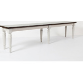 Orchard Park 76" Dining Bench in Dark Wood & Light Grey